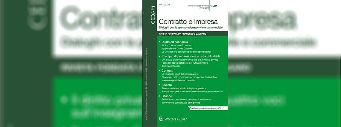 Il futuro di Law and Economics nel pensiero di Guido Calabresi La Costituzione economica e i diritti fondamentali